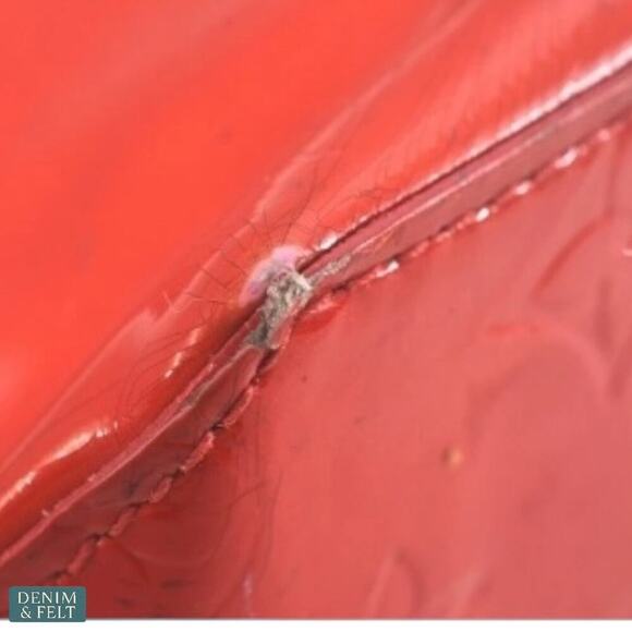 Louis Vuitton Reade PM Vernis Red Monogram Patent Leather Tote Bag Authentic - Picture 14 of 16